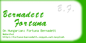 bernadett fortuna business card